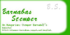barnabas stemper business card
